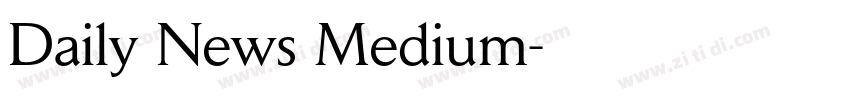 Daily News Medium字体转换